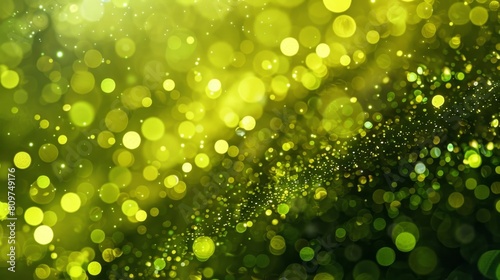 Vibrant Chartreuse Light Illuminating with Sparkling Peridot Particles A Radiant Expression of Joy and Prosperity photo