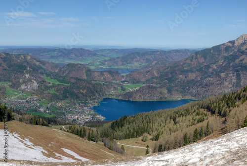 Obraz na płótnie Panoramic view on Salzkammergut area in Austria w salonie