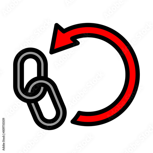 Backlinks Line Filled Icon Design