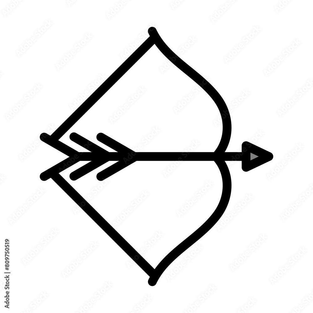 archery Line Filled Icon Design archery Line Filled Icon Design