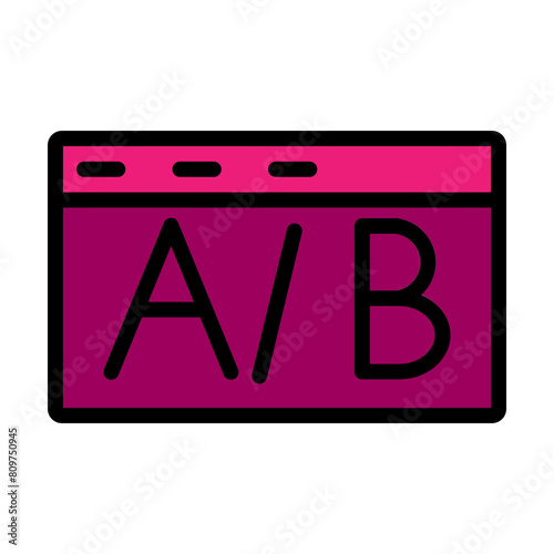 Ab Testing Line Vector Icon Design