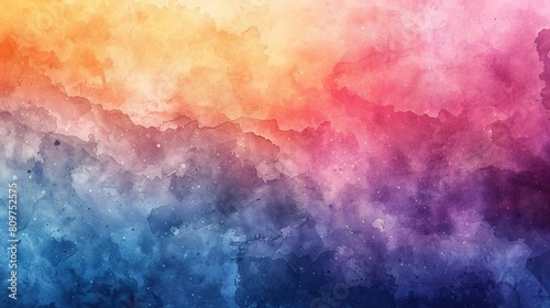 Abstract colorful watercolor background. Digital art painting for your design photo