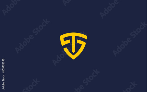 letter st with shield logo icon design vector design template inspiration photo