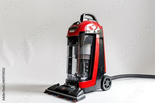A high-capacity electric heater cleaner with a large dust bin and a wide cleaning path isolated on a solid white background.