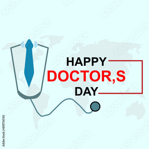 30 march happy doctor's day banner vector