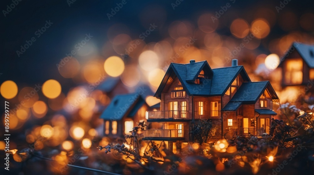 Abstract architectural shapes that create a sense of space and comfort against a blurred background of warm bokeh tones. Abstract architectural shapes that create a sense of space and comfort against a blurred background of warm bokeh tones.