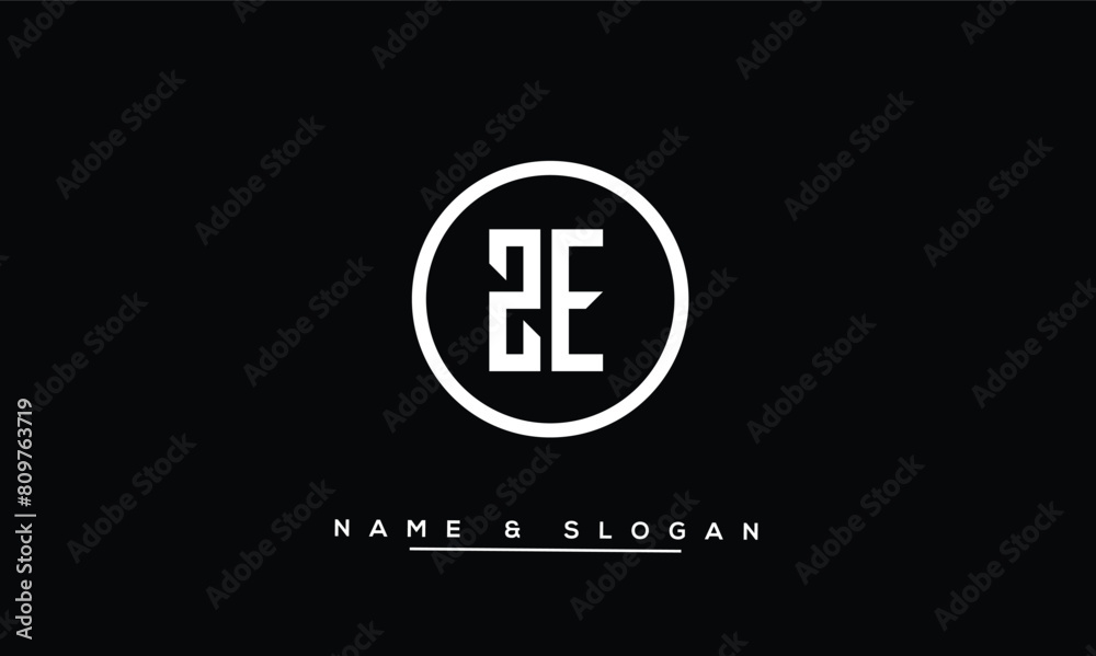 ZE, EZ Z, E Abstract Letters Logo Monogram ZE, EZ Z, E Abstract Letters Logo Monogram