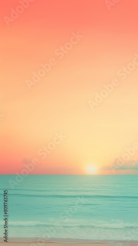 A minimal sunset over the ocean with a pastel sky and water.  background