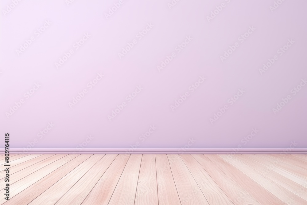 An empty room with a pink wall and wooden floor., background