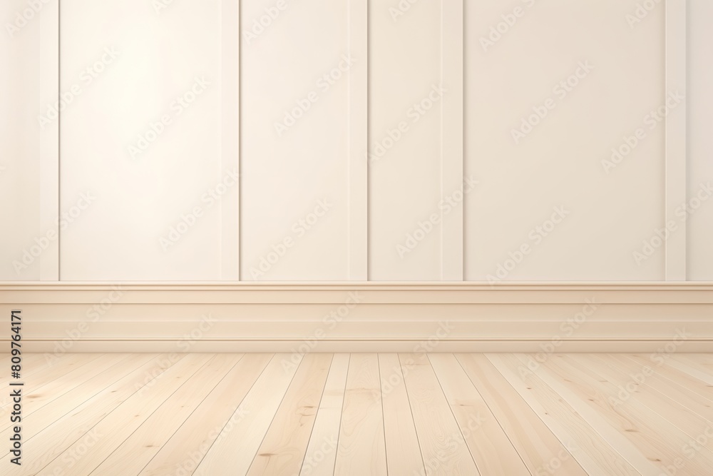 An empty room with white walls and a wooden floor., background An empty room with white walls and a wooden floor., background