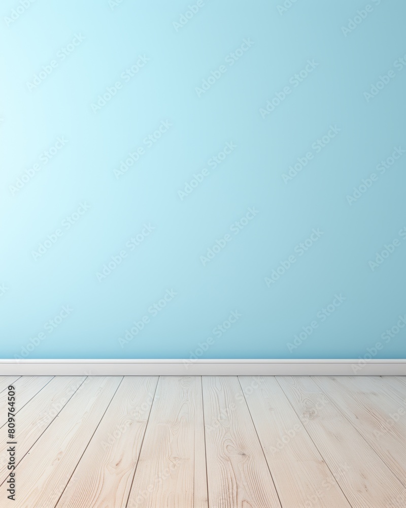Light blue wall and white floor., backgroun Light blue wall and white floor., backgroun
