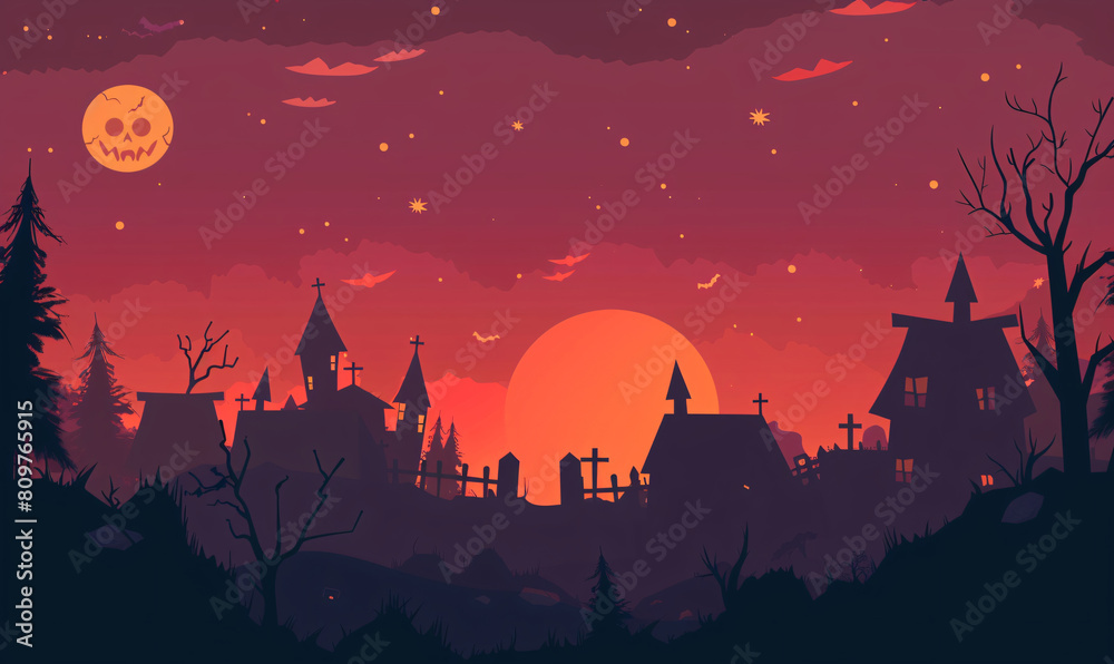 halloween background-generative ai