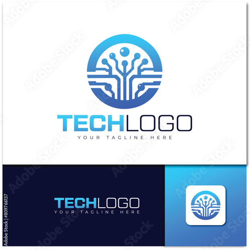 Tech Logo Design Template