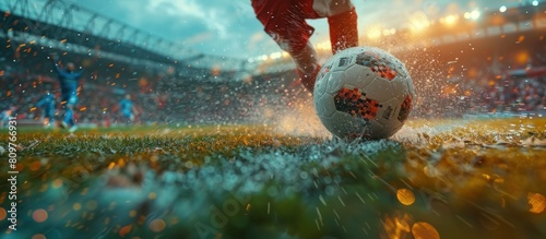 man playing soccer photo