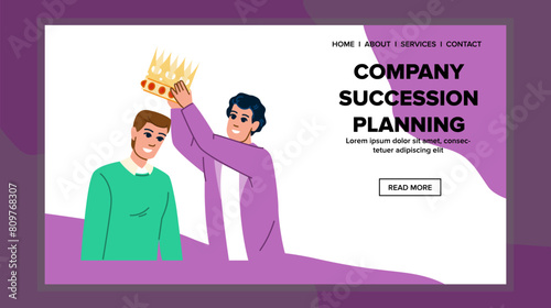strategy company succession planning vector. future development, growth continuity, family business strategy company succession planning web flat cartoon illustration