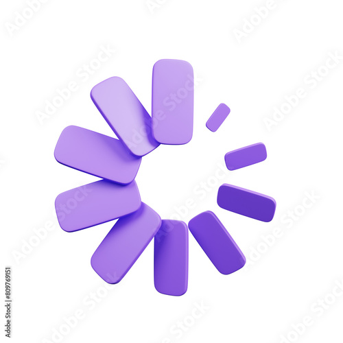 3d render ui icon of loading
