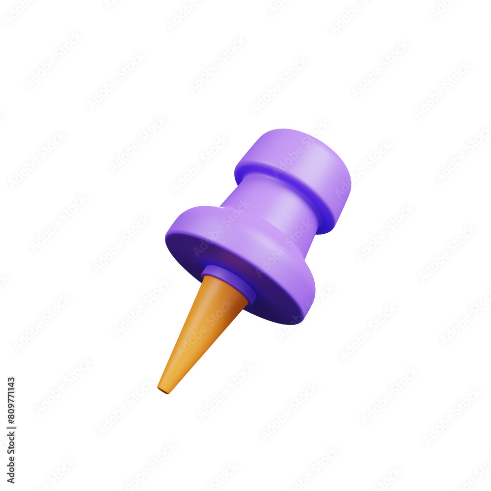 3d render ui icon of pin 3d render ui icon of pin