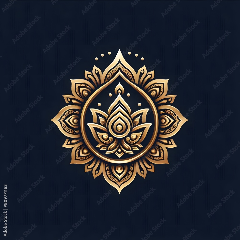 Obraz premium AI Generate of Luxury Premium Symbol Vector of Vesak Day with Lantern, Candle Light, Lotus