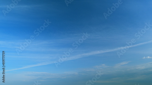Sky after the storm. Majestic amazing blue sky with clouds. Nature clouds moving. Timelapse. photo
