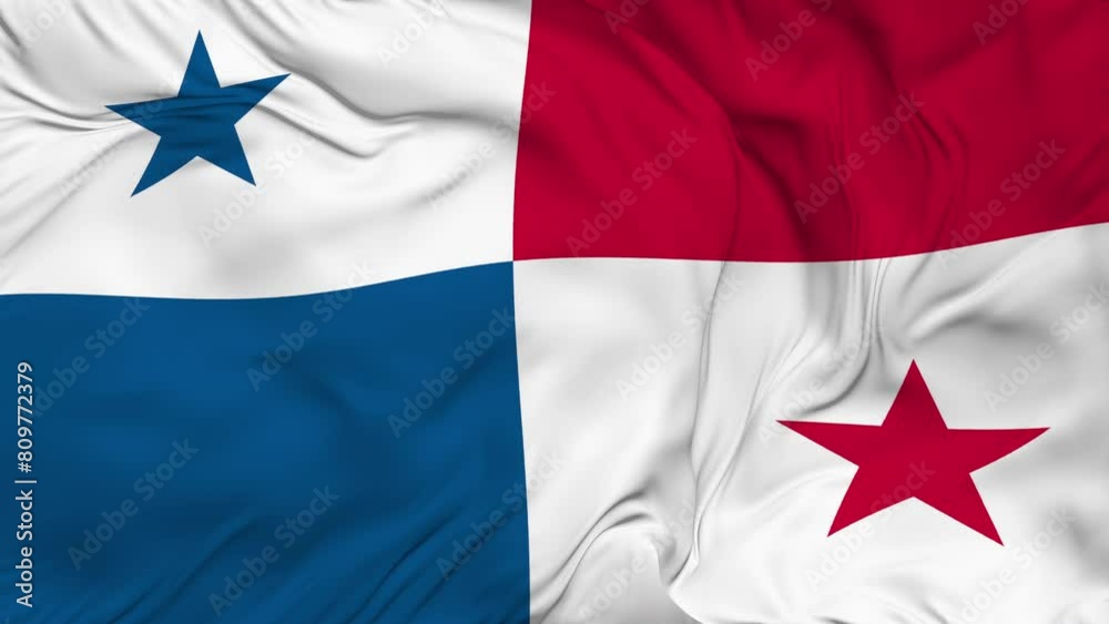 Title: A beautiful view of Panama flag animation seamless loop. 4K video Title: A beautiful view of Panama flag animation seamless loop. 4K video