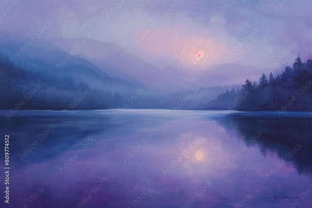 Fototapeta premium sunrise in the mountains