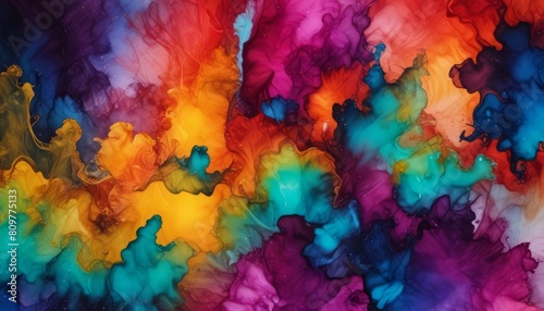 colorful alcohol ink abstract background