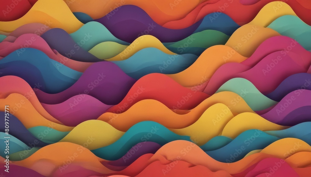 Colorful wavy background with paper cut style Colorful wavy background with paper cut style