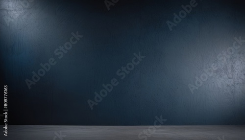 dark and blue concrete and cement wall to present product and background