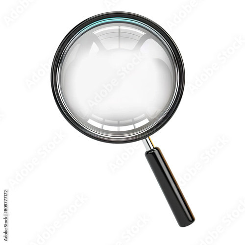 Obraz na płótnie magnifying glass isolated on white w salonie