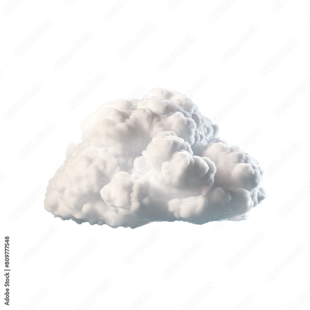 Fluffy White Cloud on transparent Background Fluffy White Cloud on transparent Background