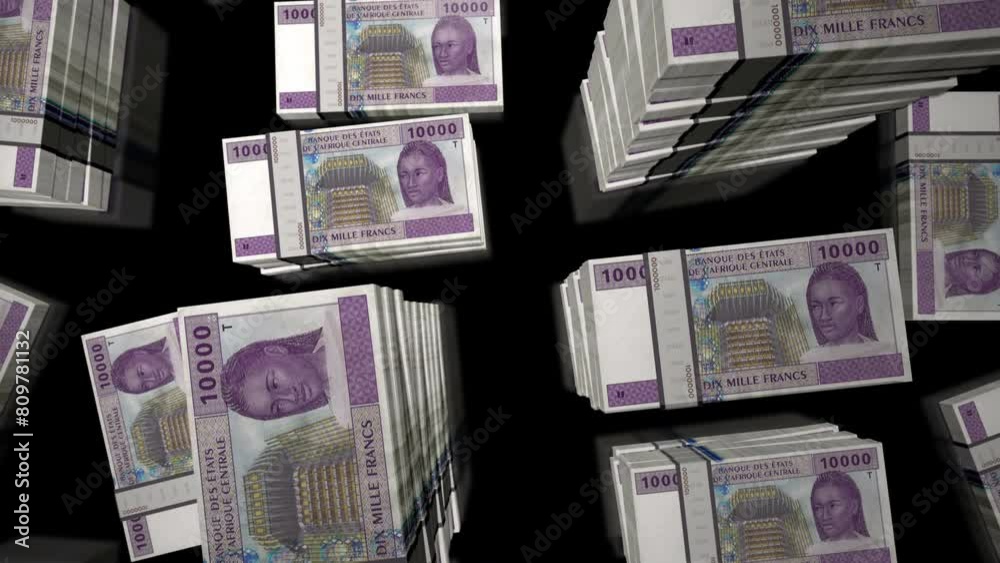 Central African CFA Franc money Cameroon Chad Congo Gabon notes packs ...