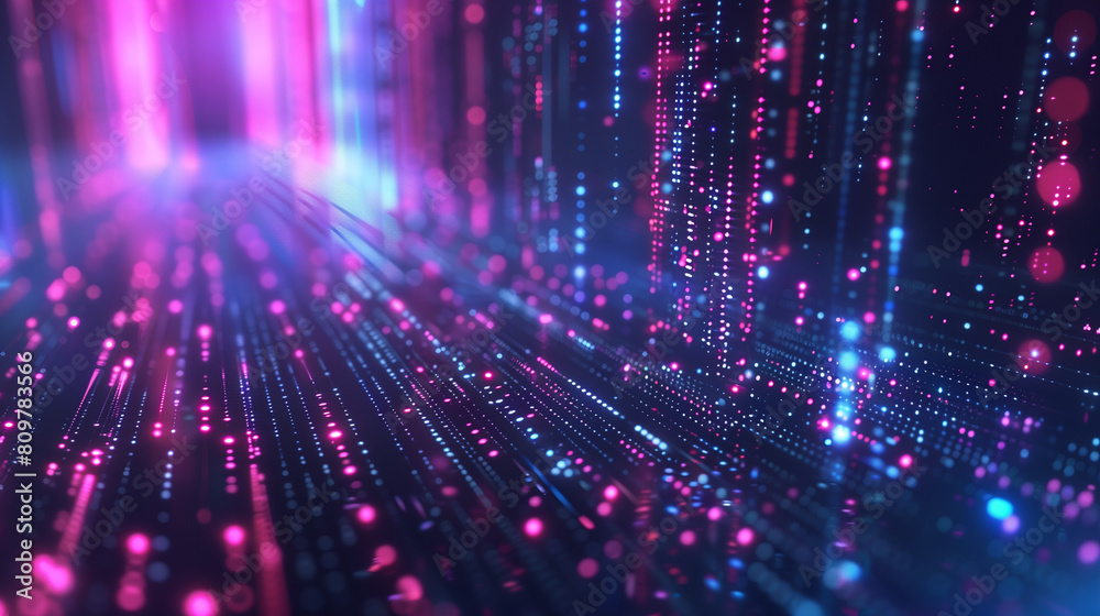 Fototapeta premium Abstract background bright big data digital concept