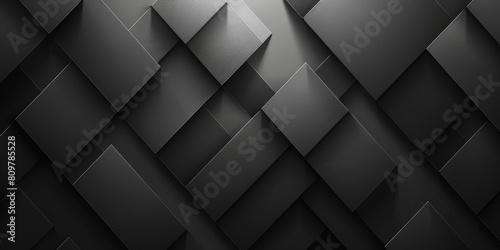 3d black diamond pattern abstract wallpaper on dark background, Digital black textured graphics poster background 