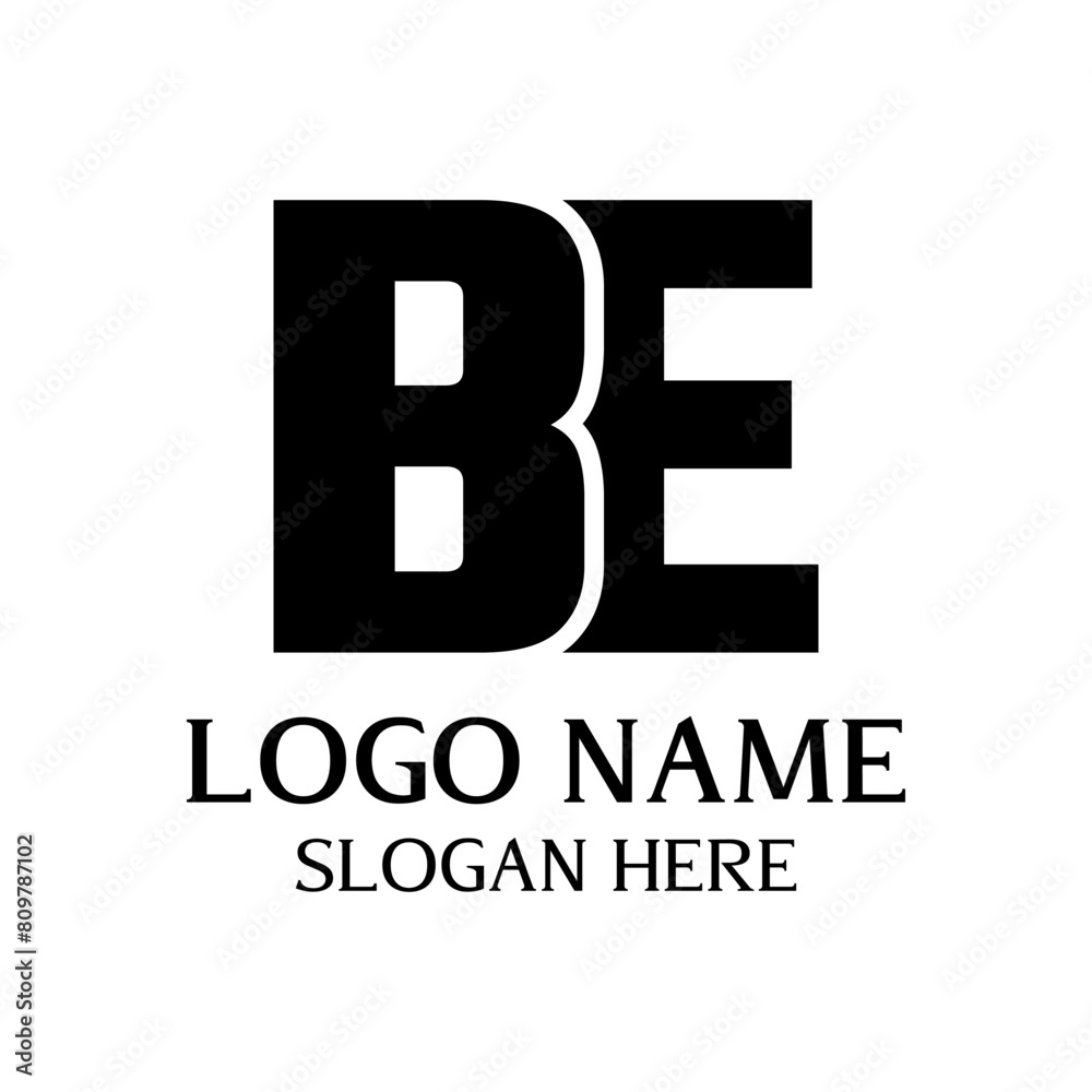 Fototapeta premium be initial letter logo design