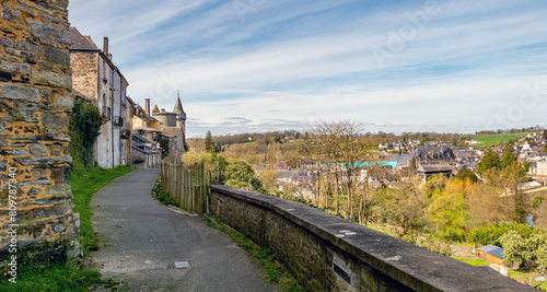 Vitré, Brittany, France: Walk along the medieval village of Vitré (Rempart Promenade du Val)