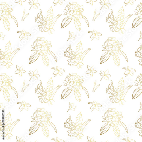 seamless pattern with leaves photo