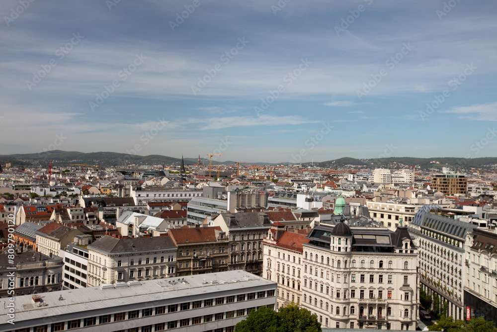 Blick über Wien vom Restaurant 360 Grad Ocean Sky Wien