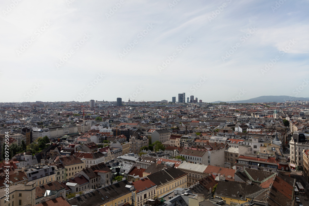 Blick über Wien vom Restaurant 360 Grad Ocean Sky Wien