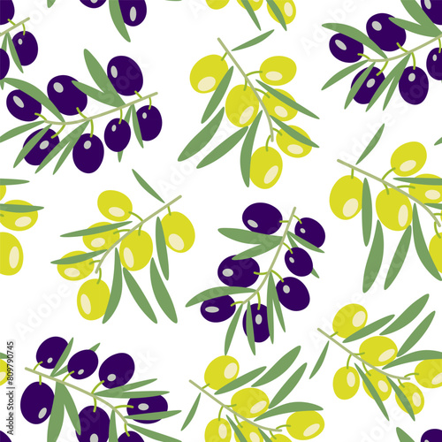 color isolated seamless pattern olive oil in vector. template for backdrop textile wallpaper wrapping background print decor design