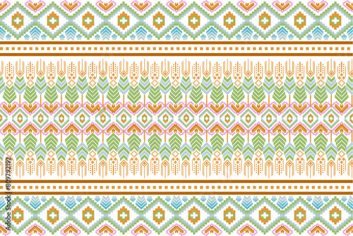 Bouquet, Geometric design, Ikat pattern, traditional design for fabric, clothes, fashion, tiled floor, background, carpet, wallpaper, wrapping, batik, rugs, cushion cover
