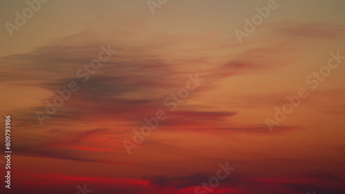 Beautiful colorful colored clouds in the summer sky. Multicolored bright sky at sunset. Pan. © artifex.orlova