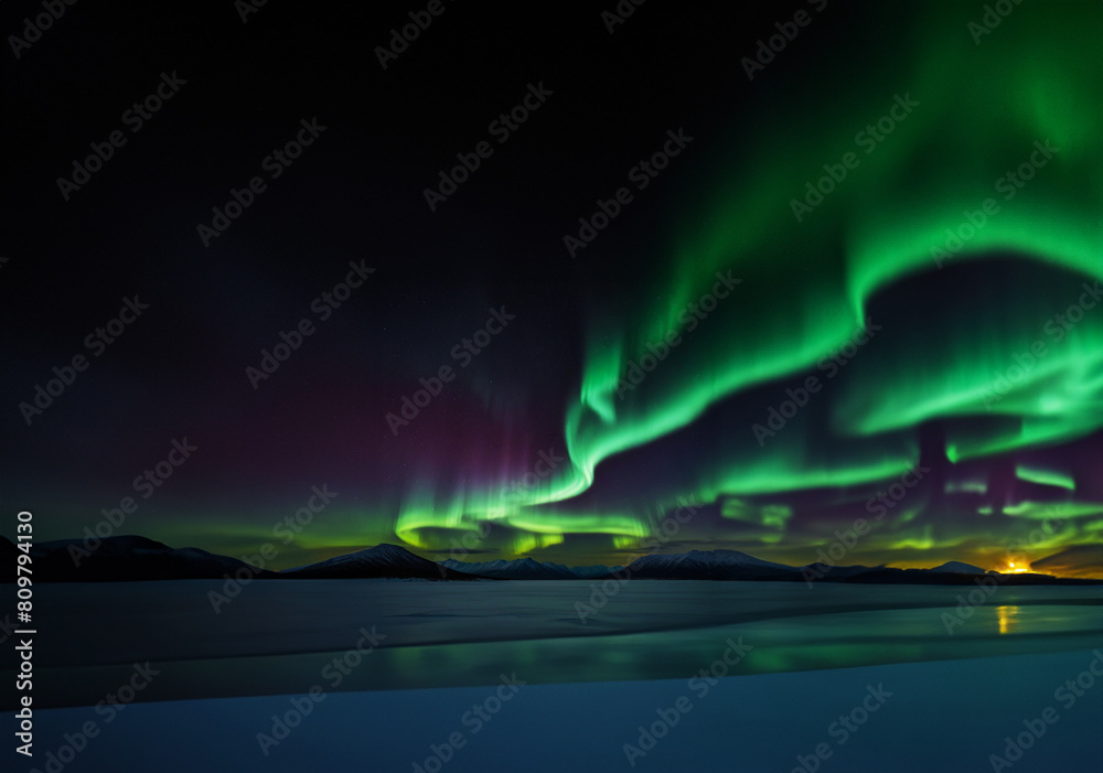 A breathtaking view of the aurora unfolds.