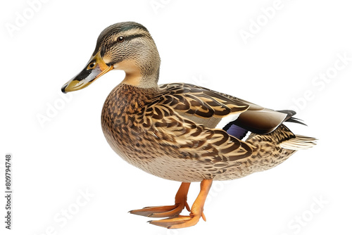 Ente isoliert an weißem Hintergrund