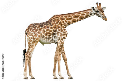 Giraffe isoliert an wei  em Hintergrund