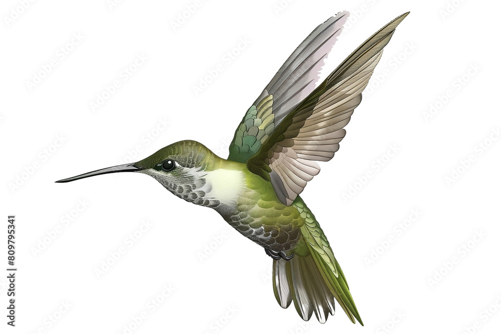 Kolibri isoliert an einem weißem Hintergrund Kolibri isoliert an einem weißem Hintergrund