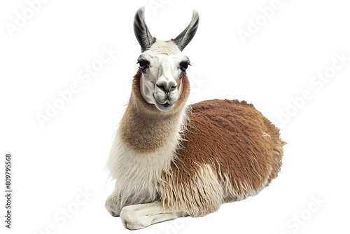 Lama isoliert an weißem Hintergrund photo