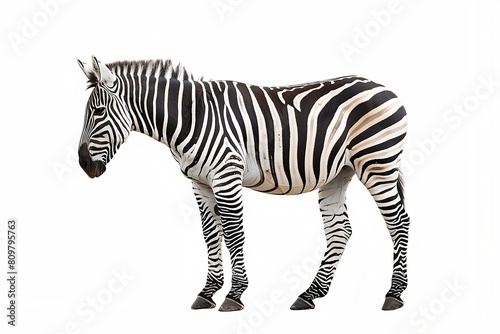 Zebra isoliert an wei  em Hintergrund