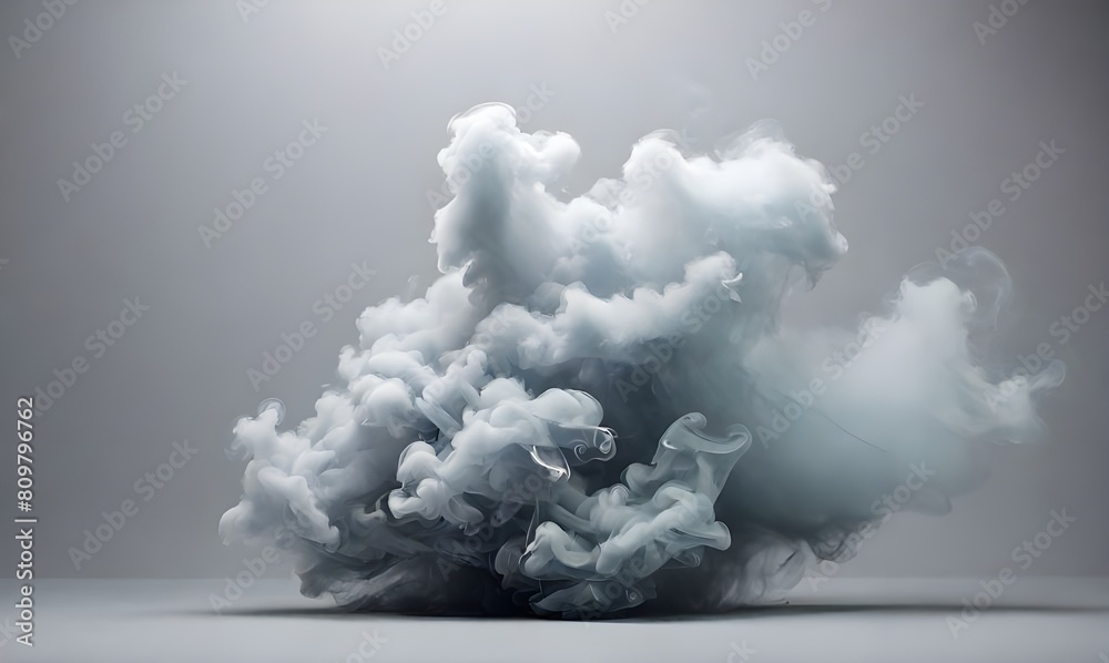 Naklejka premium Smoke isolated on a white background