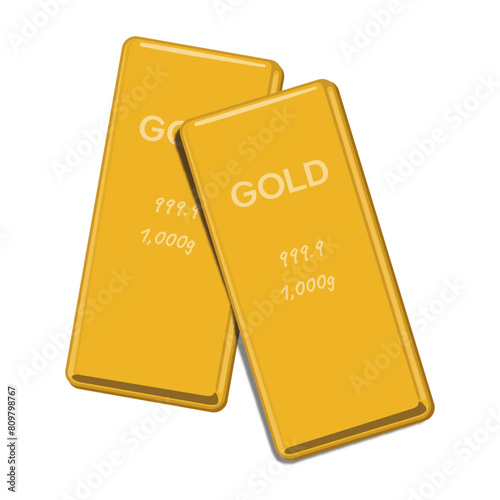 gold and bars
