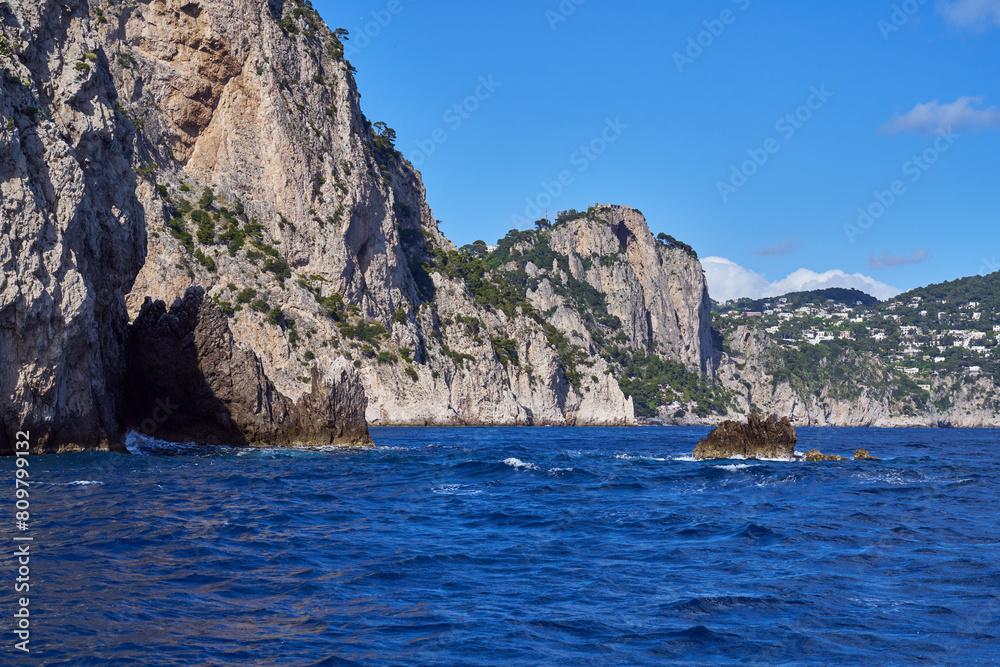 The coastline of the island of Capri, Campanian Archipelago, Italy
